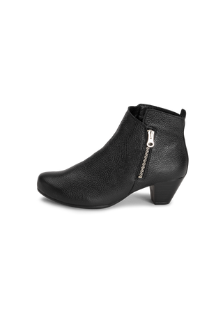 zarte Stiefelette Hirschleder schwarz