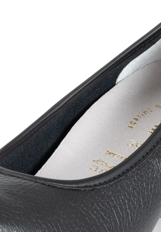 femininer Pumps Hirschleder schwarz