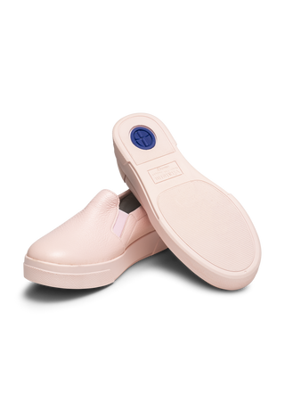 schlichter Slipper Hirschleder puder