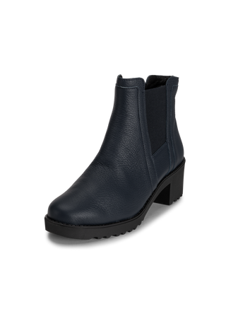 stylesichere Stiefelette Hirschleder marine