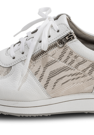 zebra Sneaker Hirschleder weiß/zebra