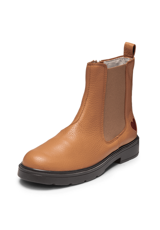 beherzte Stiefelette Hirschleder camel