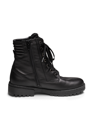 hochklassige Stiefelette Softnappaleder schwarz