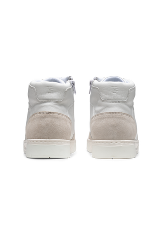sportlicher Hightop-Sneaker Nappaleder weiß