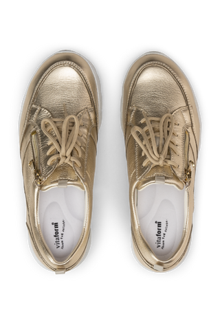 attraktiver Sneaker Hirschleder gold