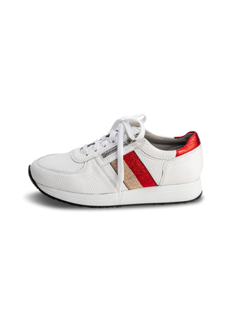 luxuriöser Sneaker Hirschleder weiß