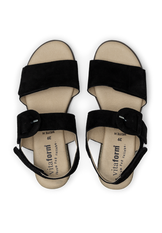 zarte Sandalette echt Leder schwarz