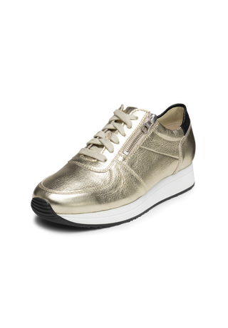 sagenhafter Sneaker Hirschleder gold