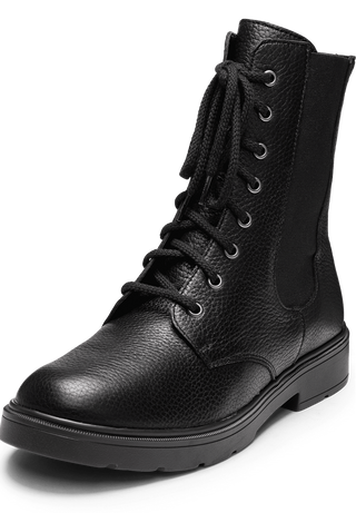 sehenswerte Stiefelette Hirschleder schwarz