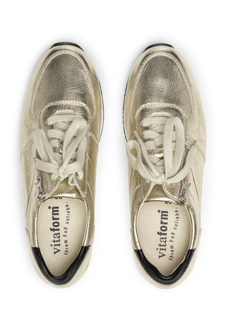 sagenhafter Sneaker Hirschleder gold
