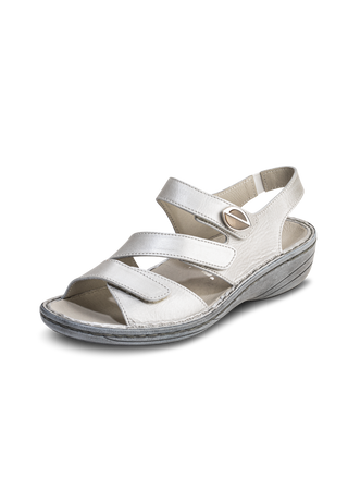 schmeichelnde Sandale Softnappa offwhite/metallic