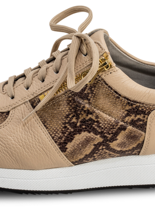 reptil Sneaker Hirschleder taupe/snake