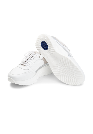 sportlicher Sneaker Hirschleder weiß