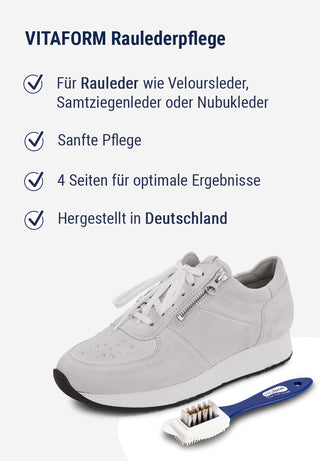 reinigende Raulederbürste blau