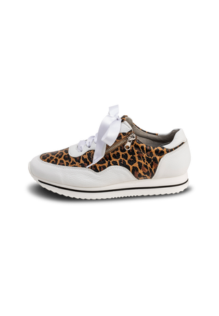 leoprint Sneaker Hirschleder leopard/weiß