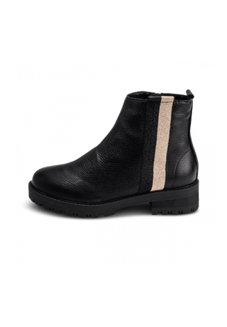 exklusive Stiefelette Hirschleder schwarz