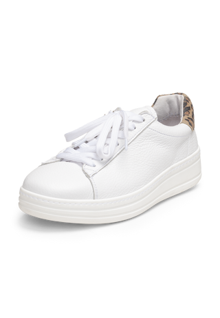 stilvoller Sneaker Hirschleder weiß
