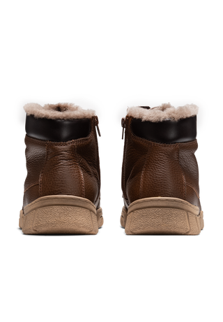 ungewöhnliche Stiefelette Nappaleder braun