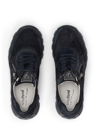 hervorstechender Sneaker Veloursleder marine