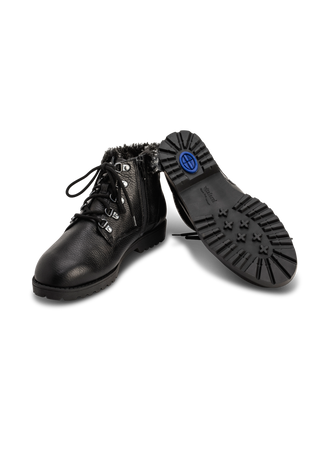 ultratrendige Stiefelette Hirschleder schwarz