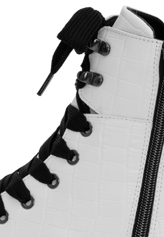 reptil Bootie Softnappaleder weiß