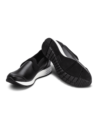 extrabreiter Slipper vitaform Stretch schwarz