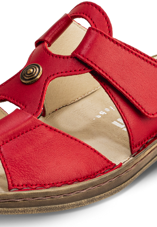 klassische Pantolette Softnappa rot