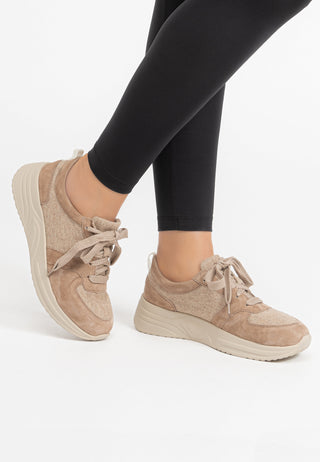 nachhaltiger Sneaker Samtziege beige