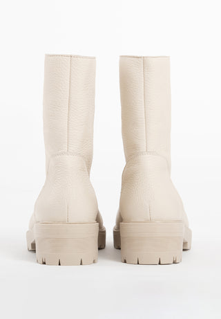 perfekte Stiefelette Hirschleder beige