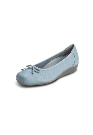 softer Ballerina Hirschleder mosaikblau