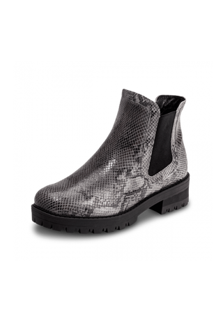 snake Stiefelette Veloursleder snake/grau