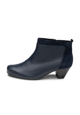 elegante Stiefelette Hirschleder marine