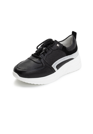sportlicher Sneaker Hirschleder schwarz