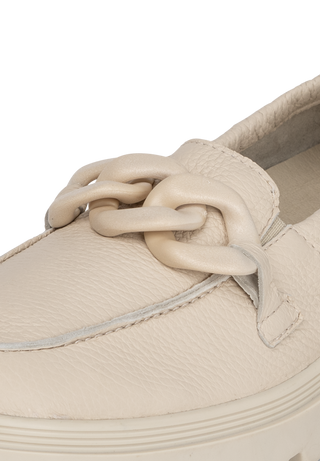 großartiger Mokassin Hirschleder beige