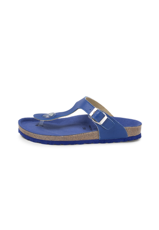 leichte Pantolette Softnappaleder blau