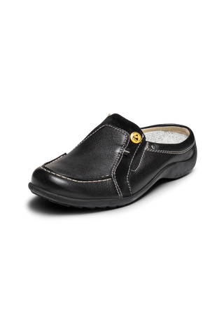 weiche ESD-Pantolette Hirschleder schwarz