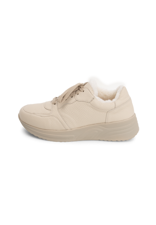 warmer Wintersneaker Hirschleder beige