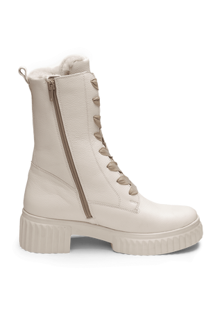 unwiderstehliche Stiefelette Nappaleder creme