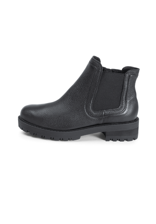 vielseitige Stiefelette Hirschleder schwarz