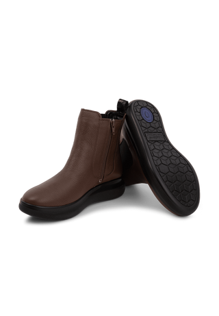 tadellose Stiefelette Hirschleder braun