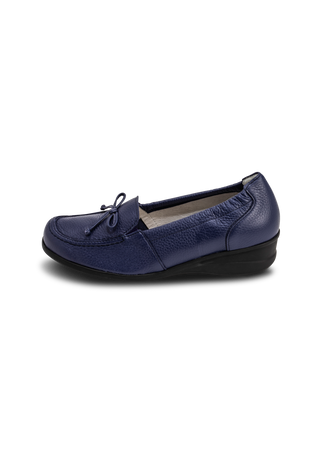 charmanter Slipper Hirschleder blaubeere