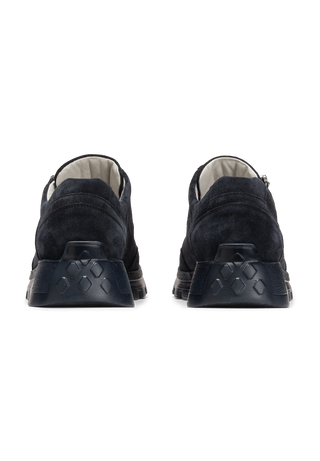 hervorstechender Sneaker Veloursleder marine