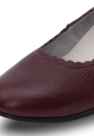 softer Pumps Hirschleder aubergine