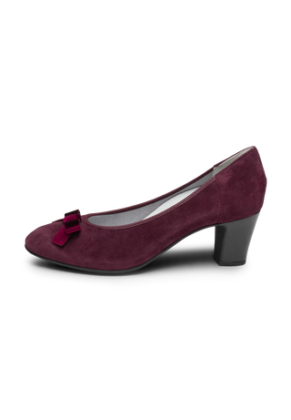 samtig weicher Pumps Samtziege bordeaux