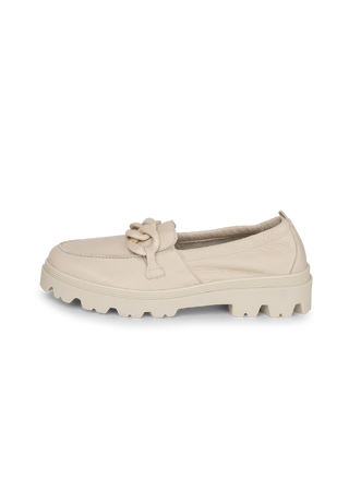 großartiger Mokassin Hirschleder beige