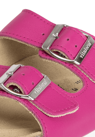 wohltuende Pantolette Vollrindleder pink