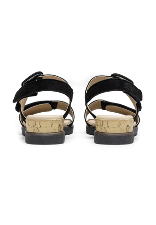 zarte Sandalette echt Leder schwarz