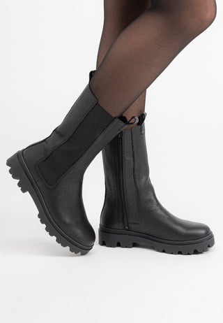 legerer Stiefel Hirschleder dunkelbraun