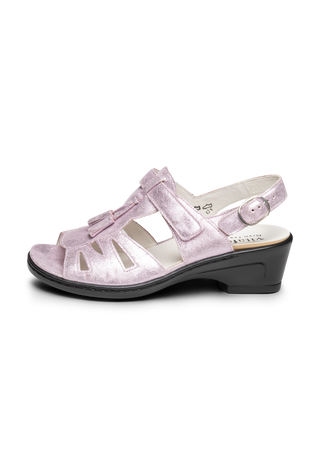 hinreißende Sandalette Veloursleder flieder