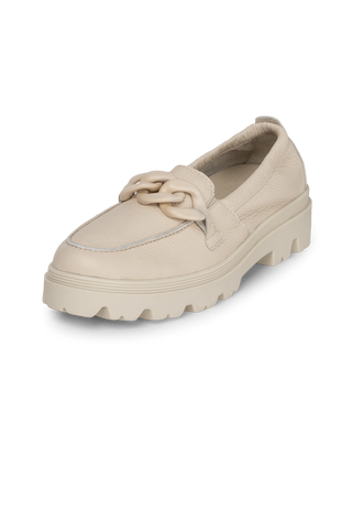 großartiger Mokassin Hirschleder beige